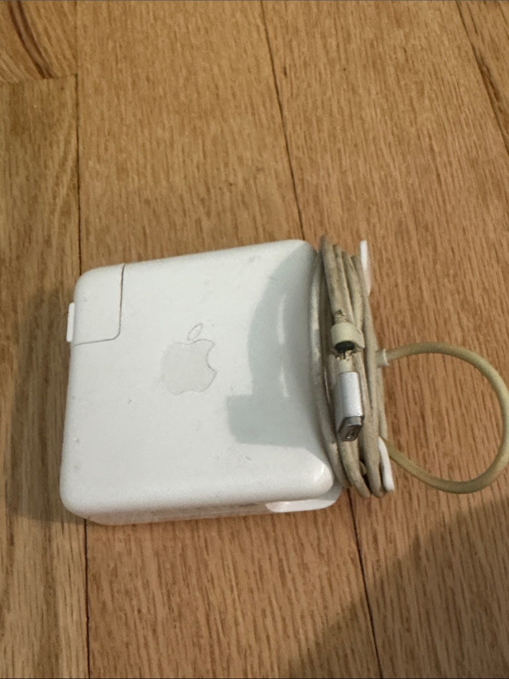 Apple White MagSafe Laptop Charger with Attached Cable